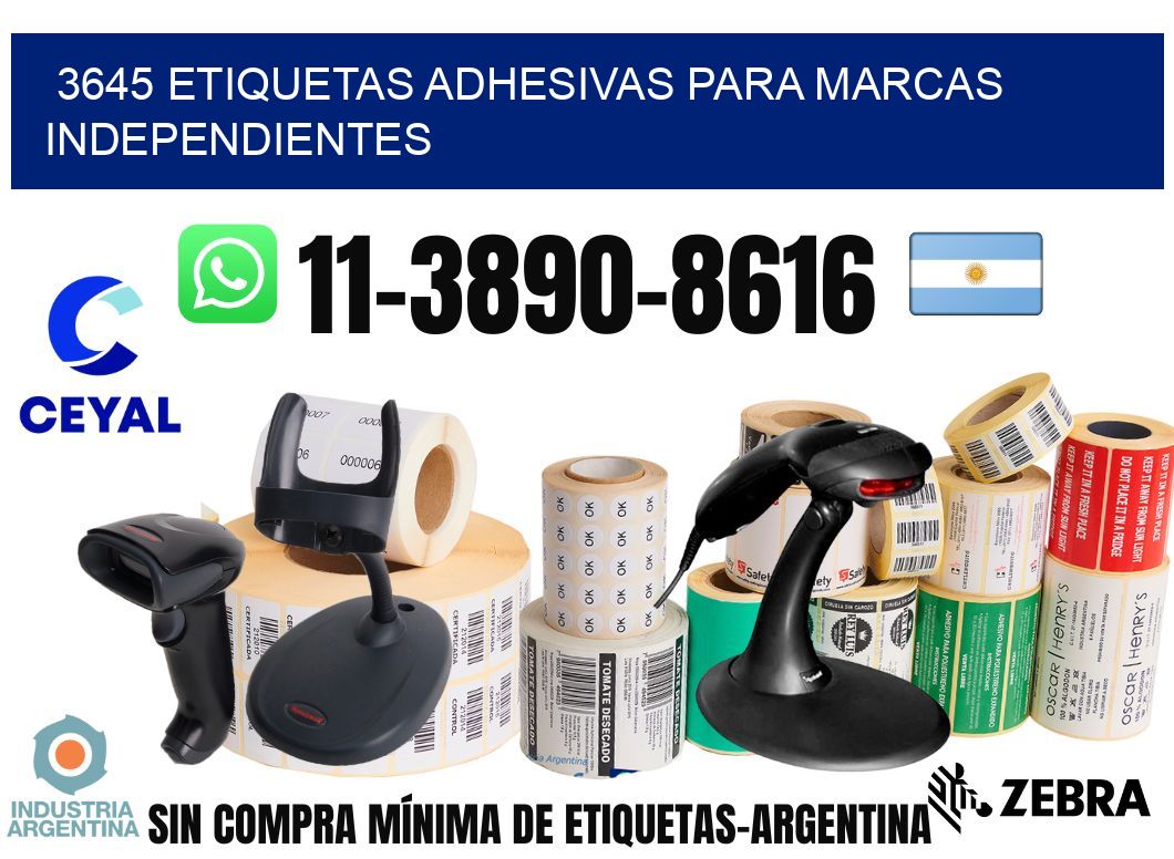 3645 Etiquetas adhesivas para marcas independientes