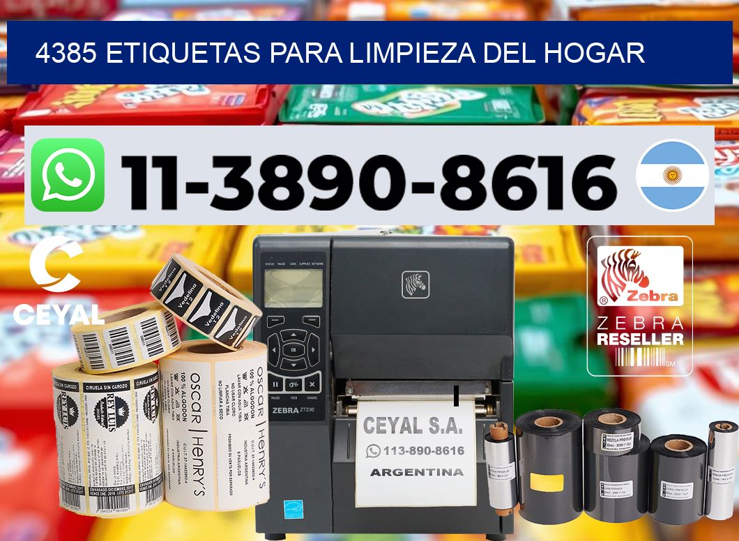 4385 Etiquetas para limpieza del hogar