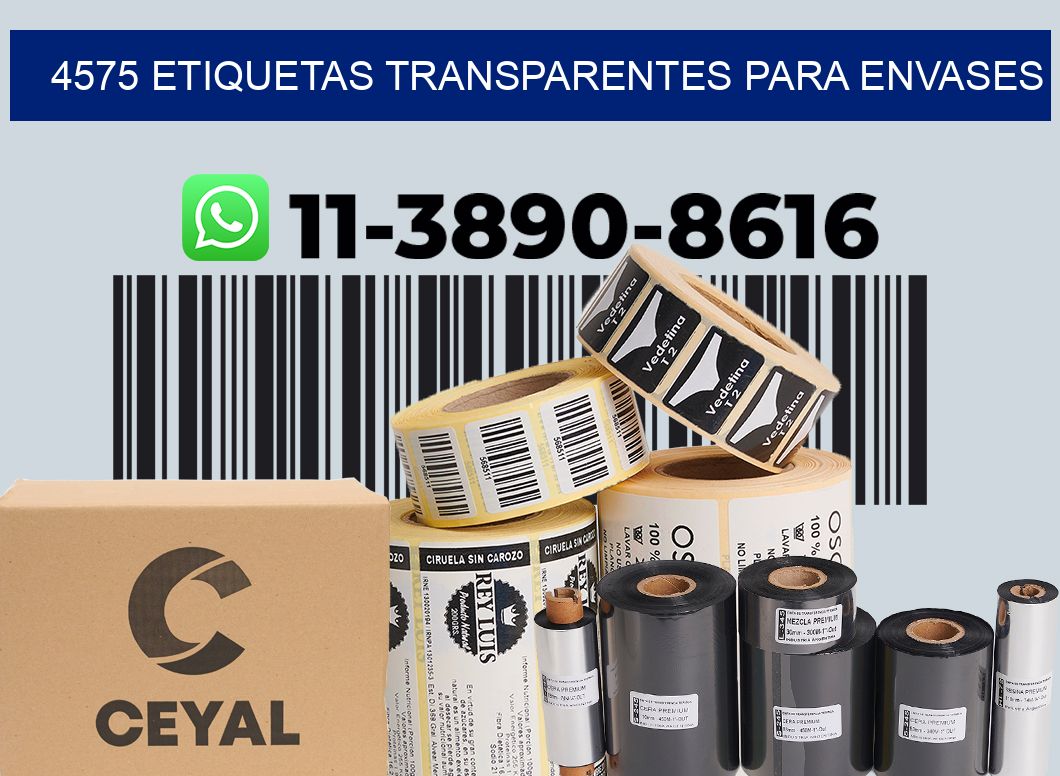 4575 Etiquetas transparentes para envases