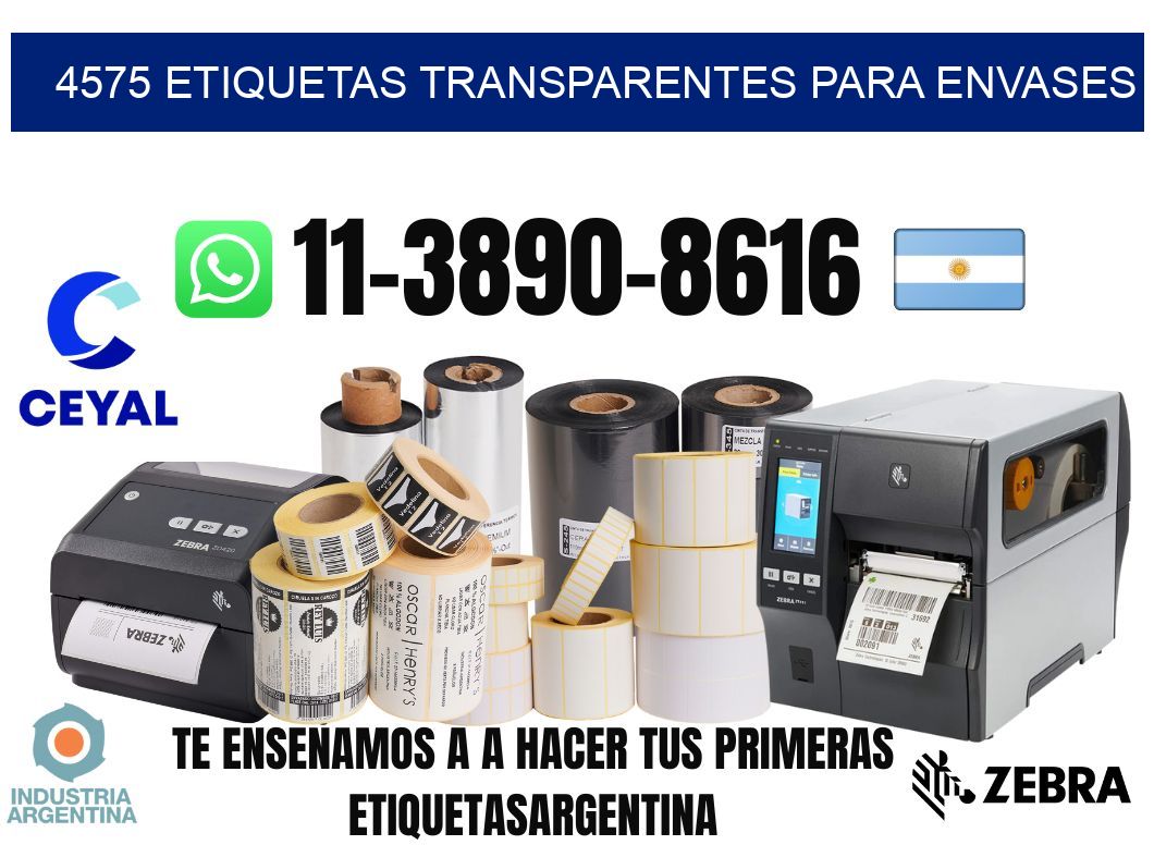 4575 Etiquetas transparentes para envases