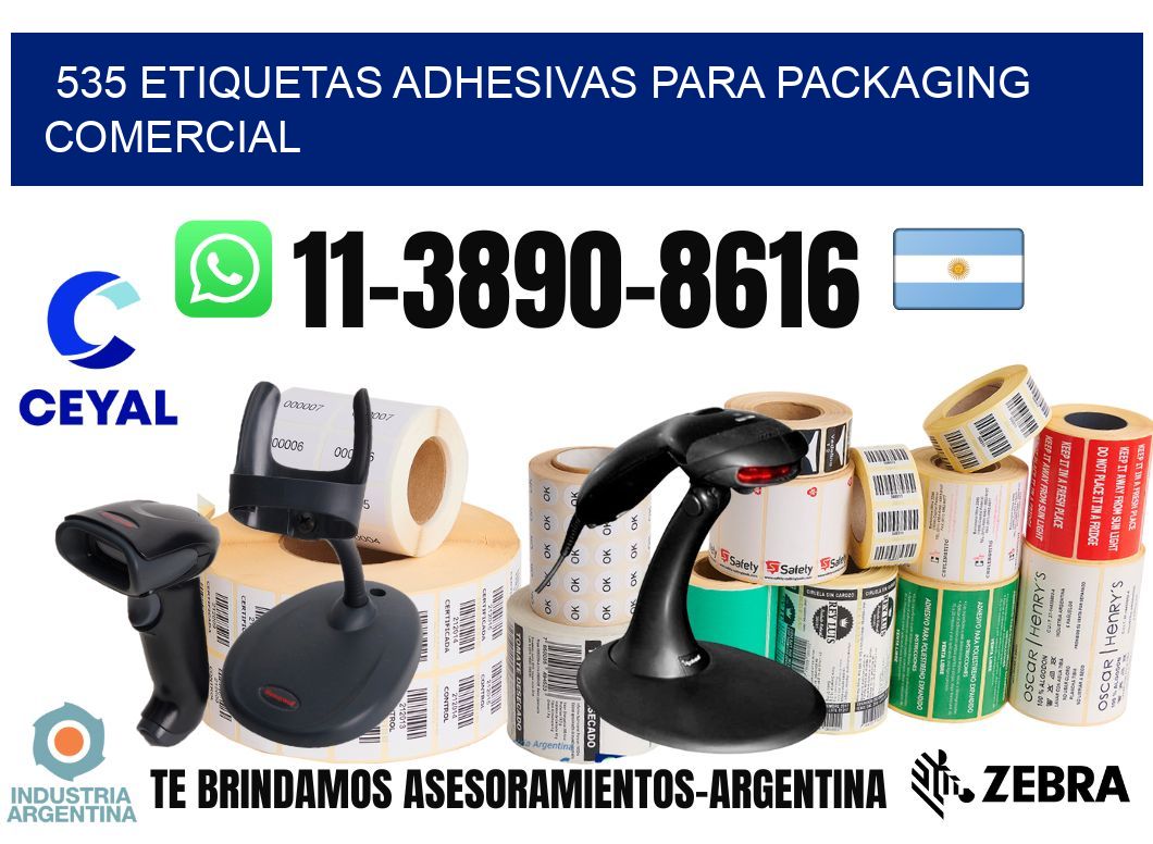 535 Etiquetas adhesivas para packaging comercial