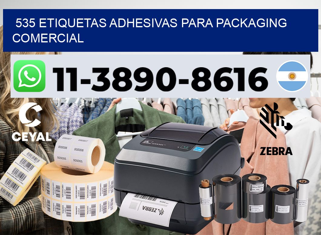 535 Etiquetas adhesivas para packaging comercial