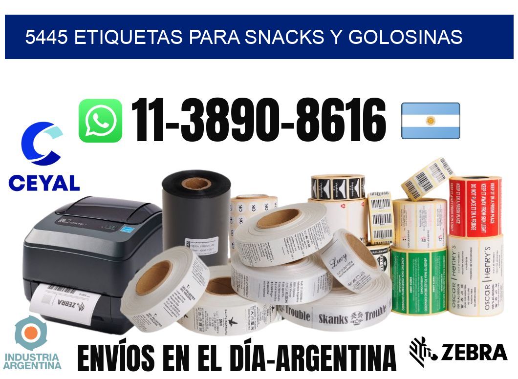 5445 Etiquetas para snacks y golosinas