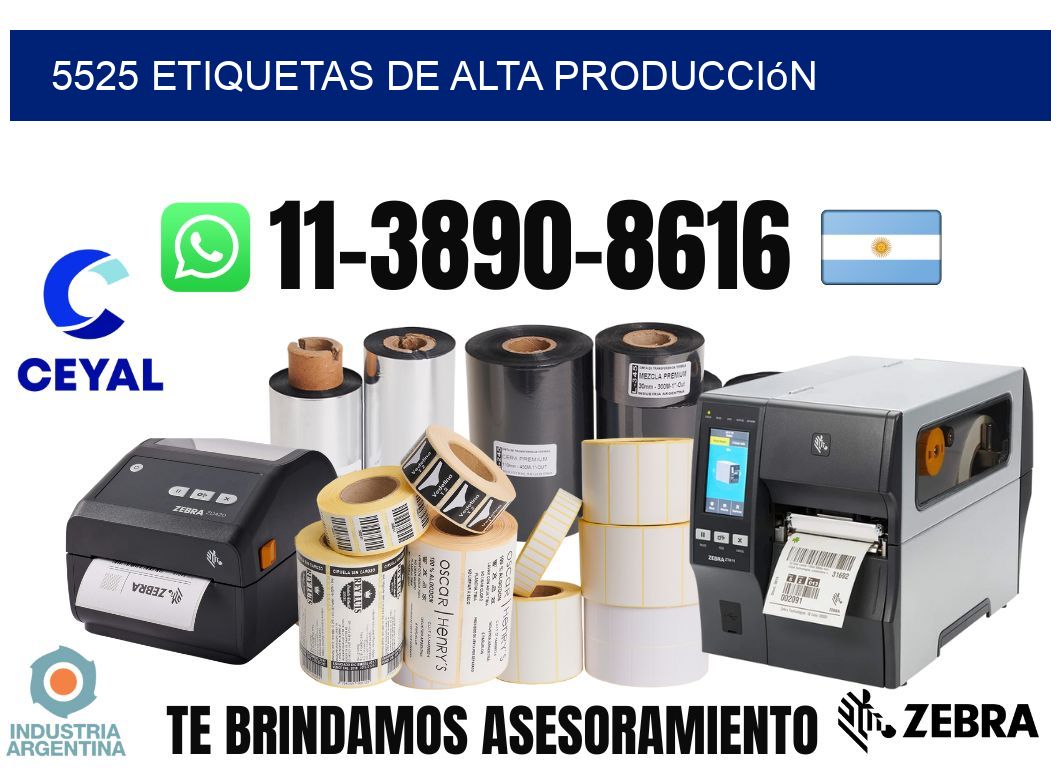 5525 Etiquetas de alta producción