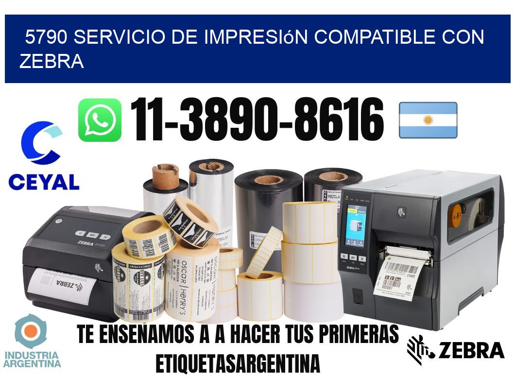 5790 Servicio de impresión compatible con Zebra