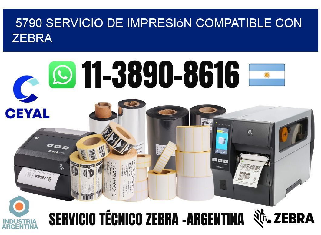 5790 Servicio de impresión compatible con Zebra