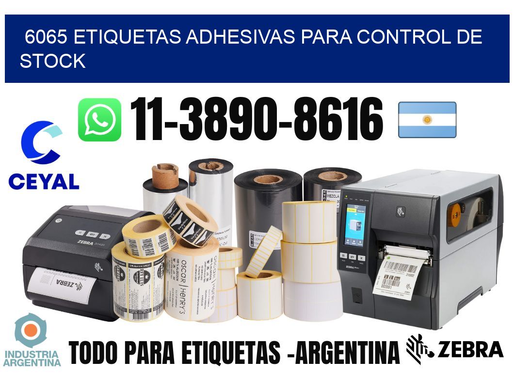 6065 Etiquetas adhesivas para control de stock