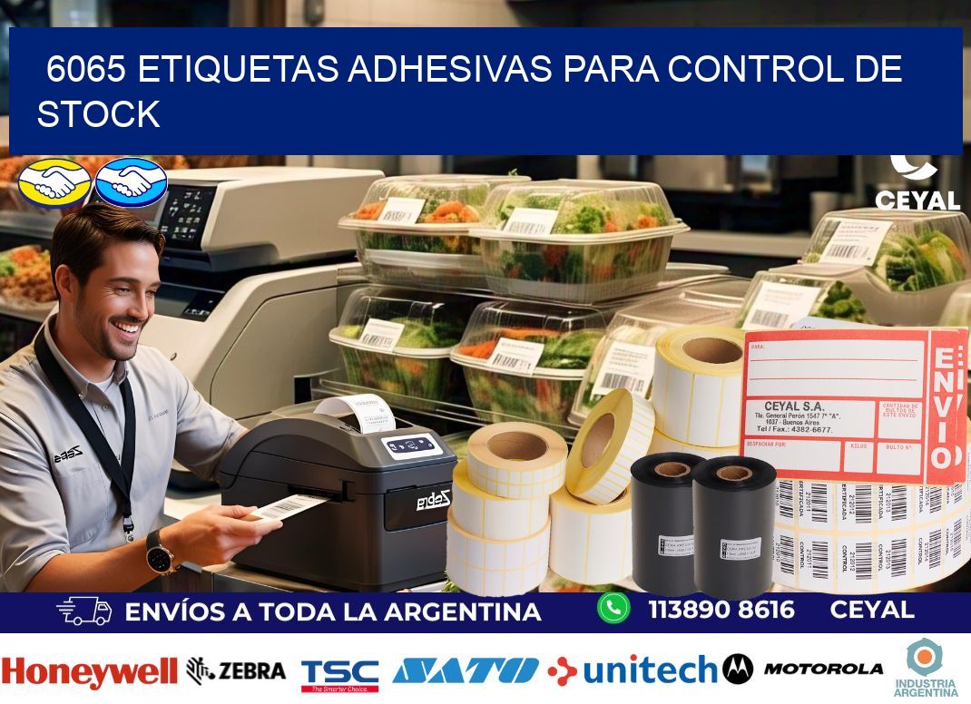 6065 Etiquetas adhesivas para control de stock