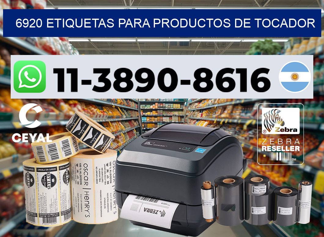 6920 Etiquetas para productos de tocador