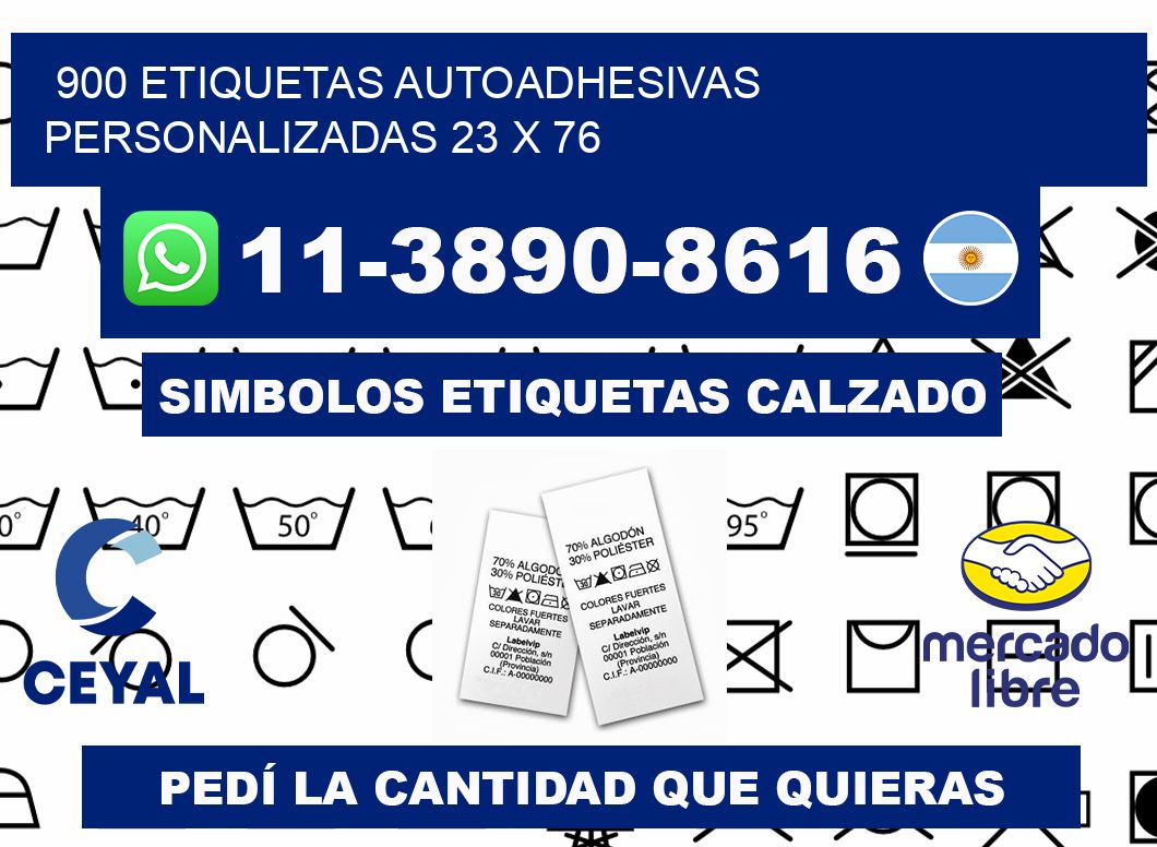 900 Etiquetas autoadhesivas personalizadas 23 x 76