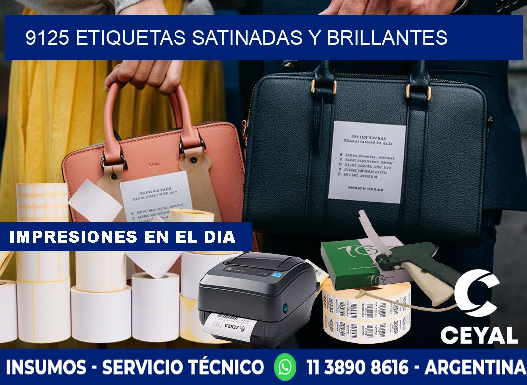 9125 Etiquetas satinadas y brillantes
