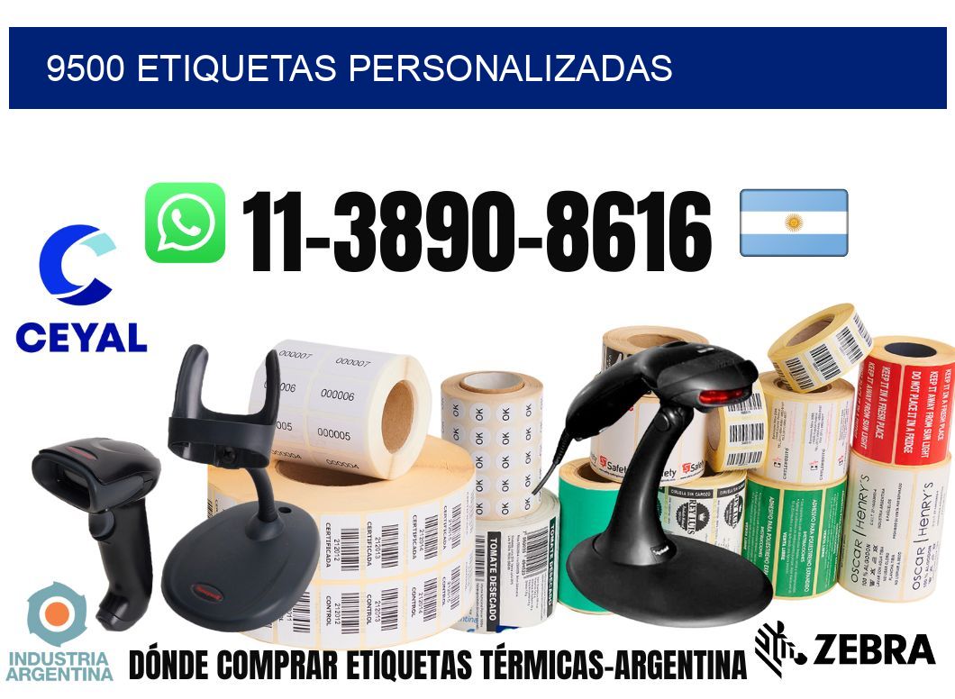 9500 etiquetas personalizadas