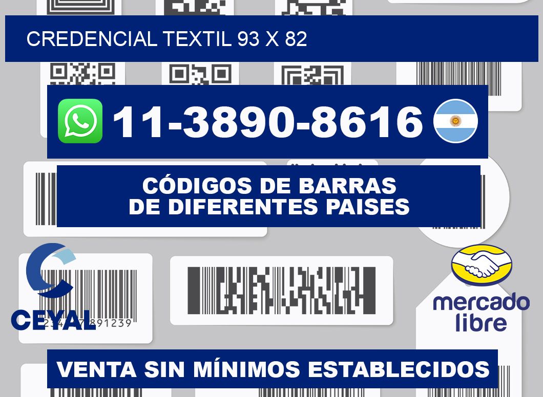 Credencial textil 93 x 82