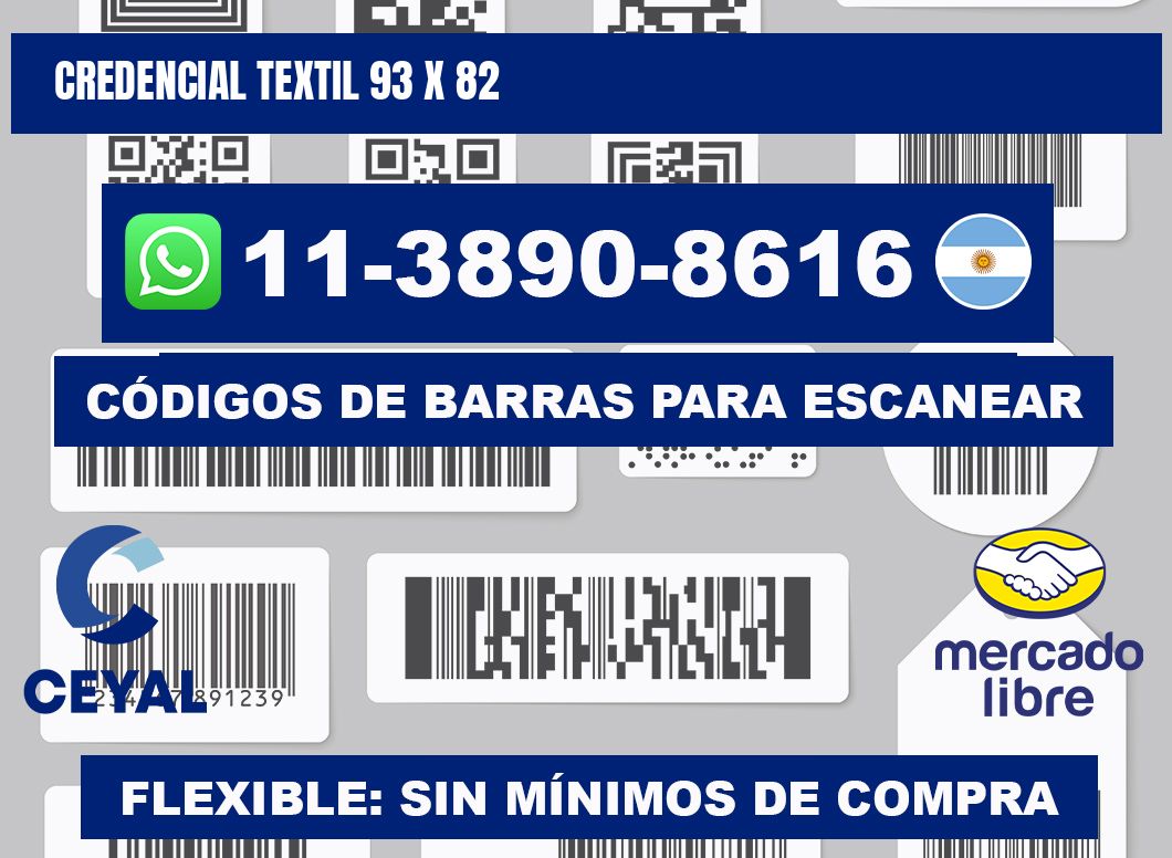 Credencial textil 93 x 82