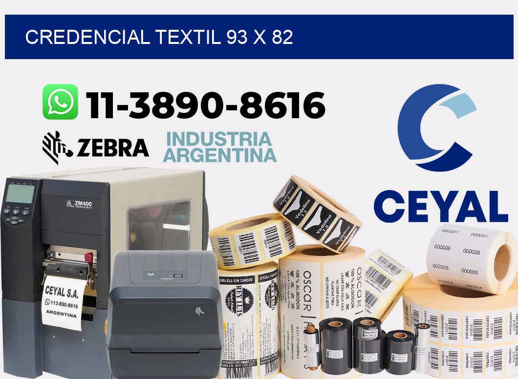 Credencial textil 93 x 82