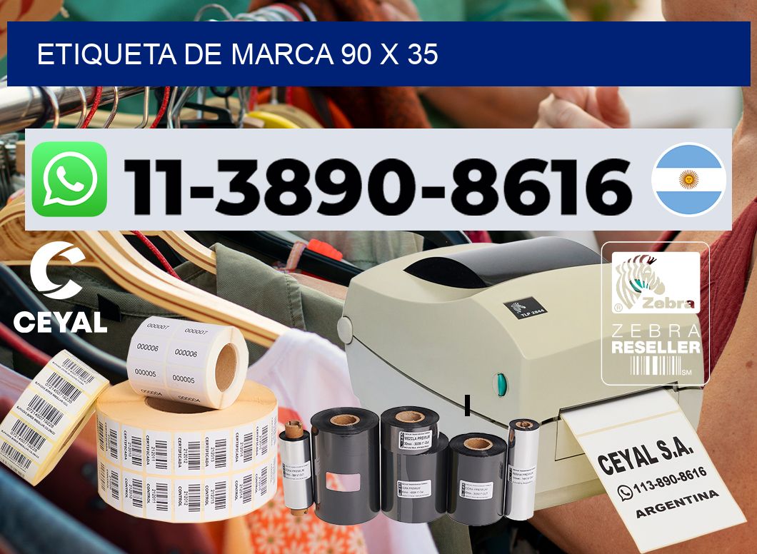 Etiqueta de marca 90 x 35