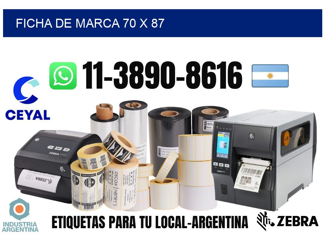 Ficha de marca 70 x 87