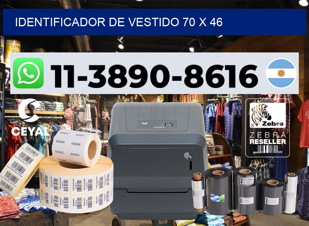 Identificador de vestido 70 x 46