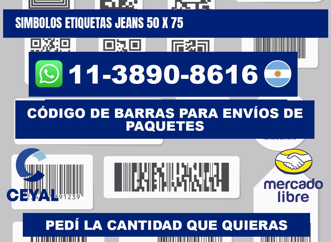SIMBOLOS ETIQUETAS JEANS 50 x 75