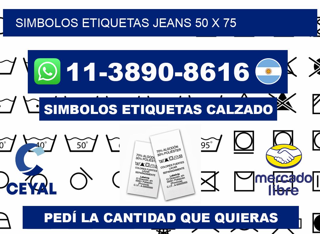 SIMBOLOS ETIQUETAS JEANS 50 x 75