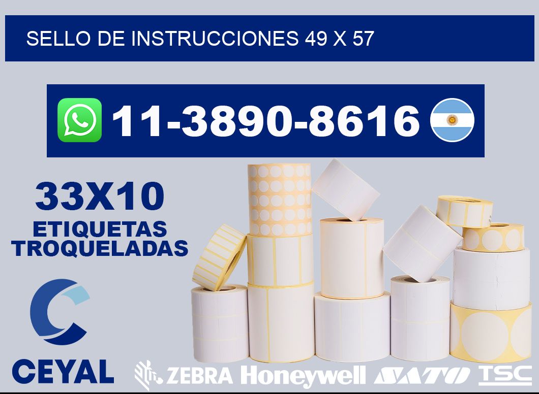 Sello de instrucciones 49 x 57