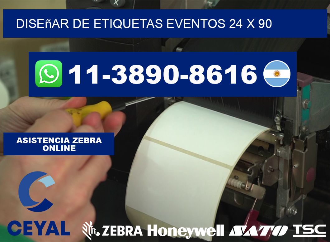 diseñar de etiquetas eventos 24 x 90