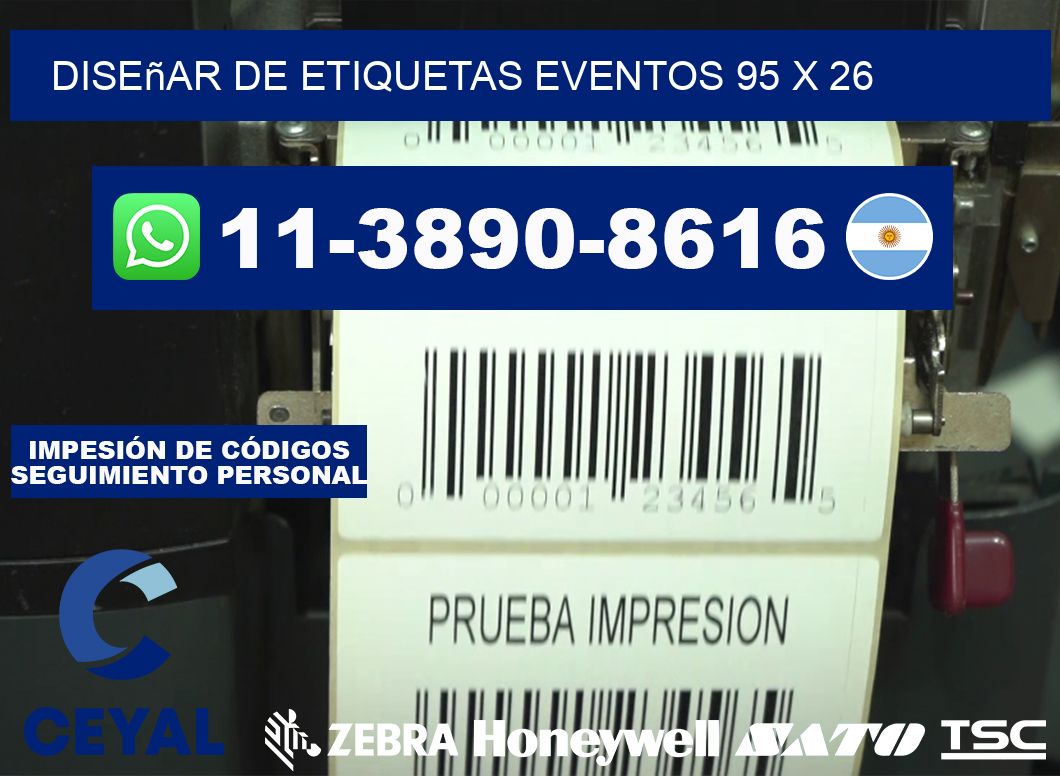 diseñar de etiquetas eventos 95 x 26
