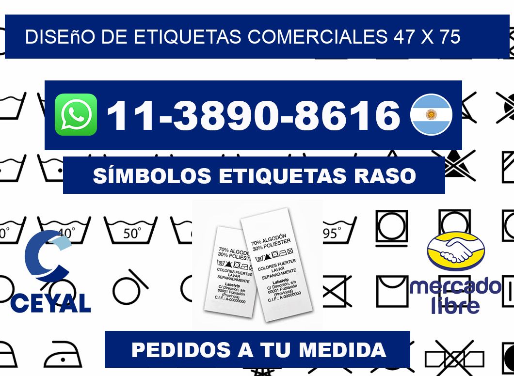 diseño de etiquetas comerciales 47 x 75