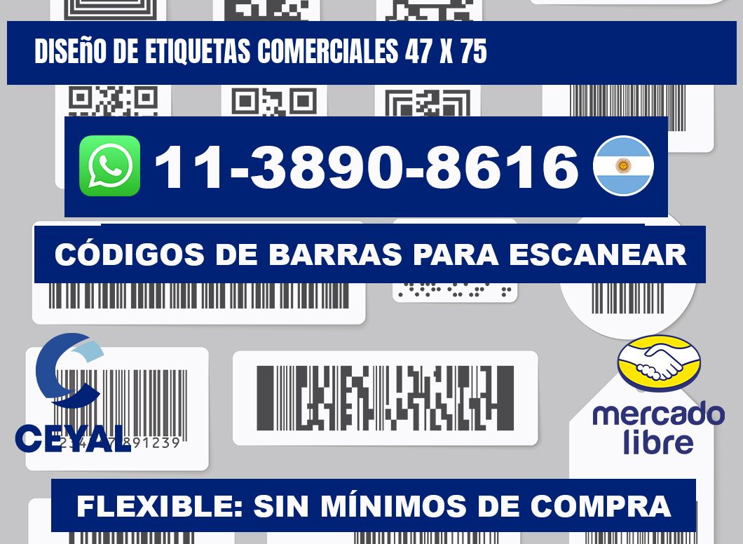 diseño de etiquetas comerciales 47 x 75