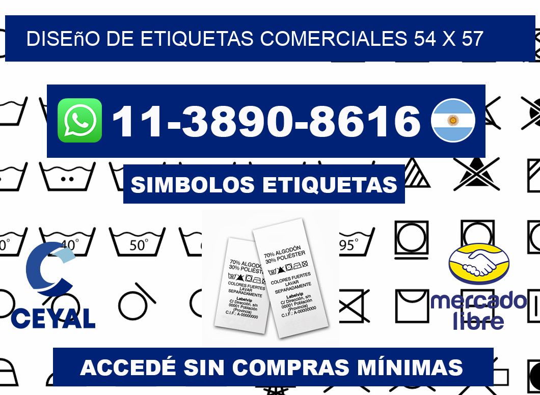 diseño de etiquetas comerciales 54 x 57
