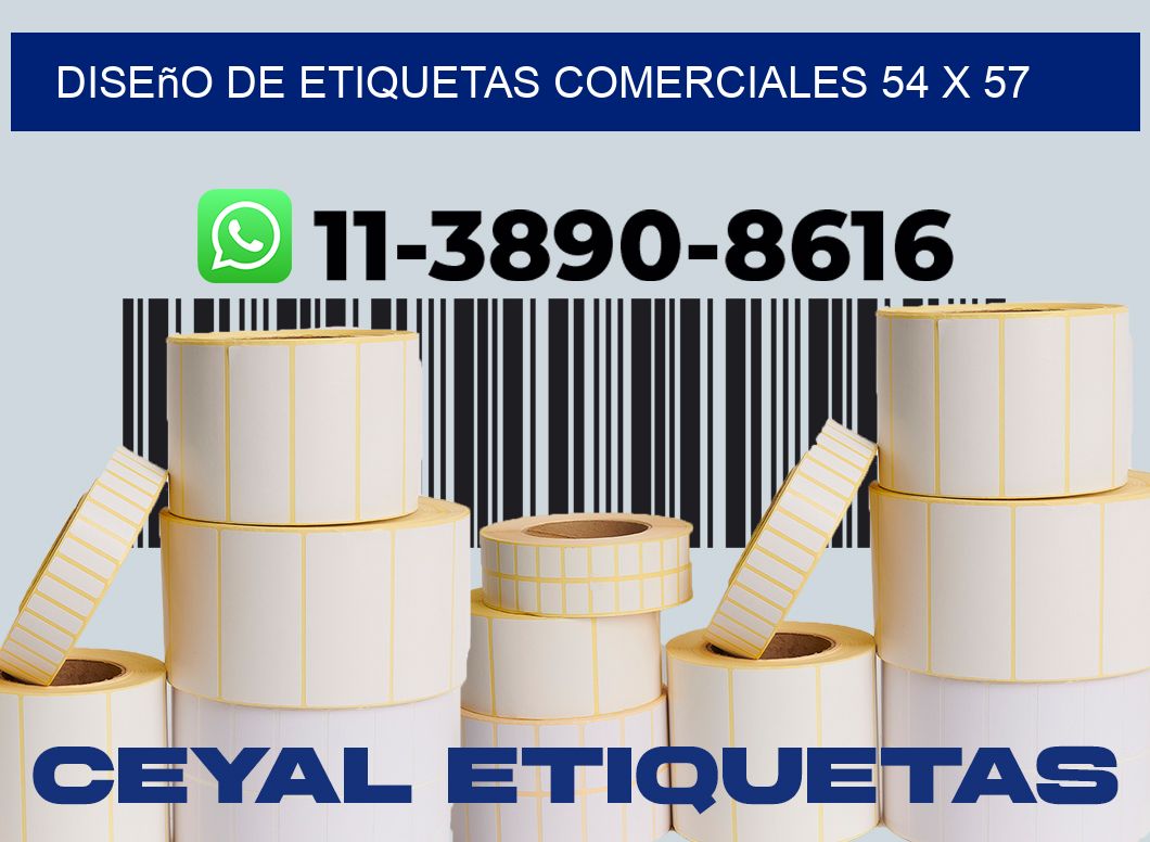 diseño de etiquetas comerciales 54 x 57