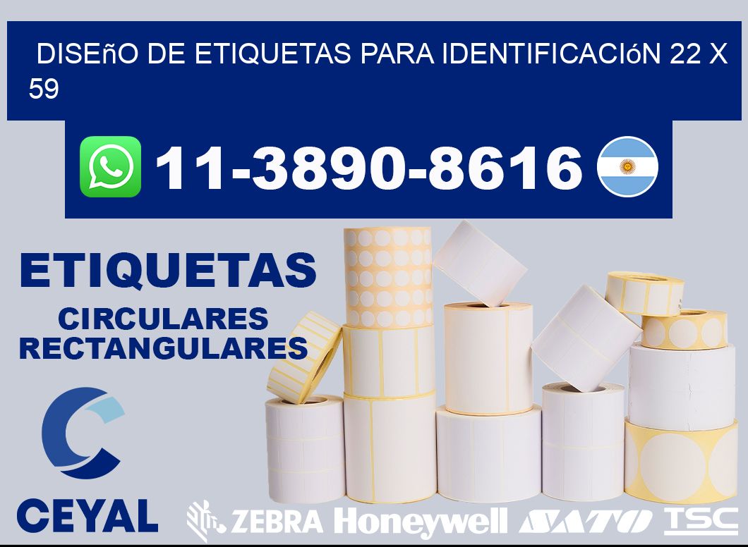 diseño de etiquetas para identificación 22 x 59