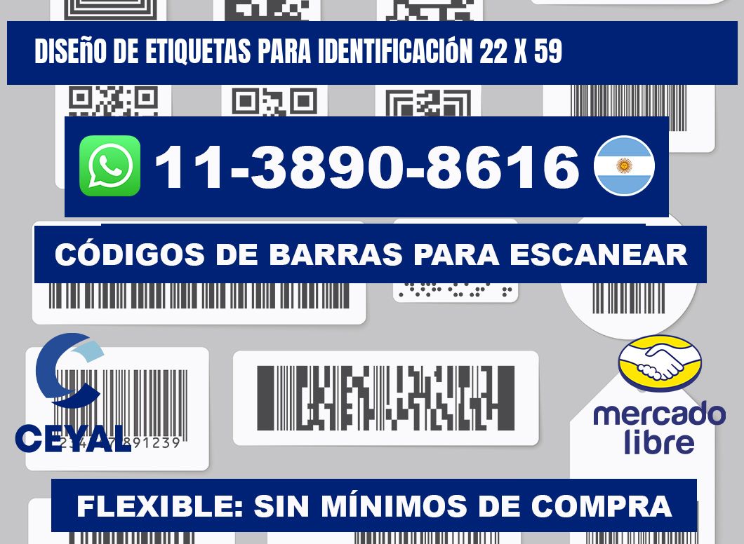diseño de etiquetas para identificación 22 x 59