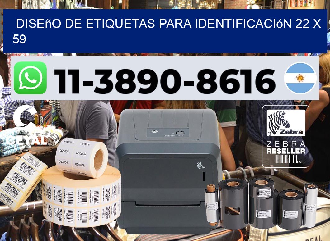 diseño de etiquetas para identificación 22 x 59