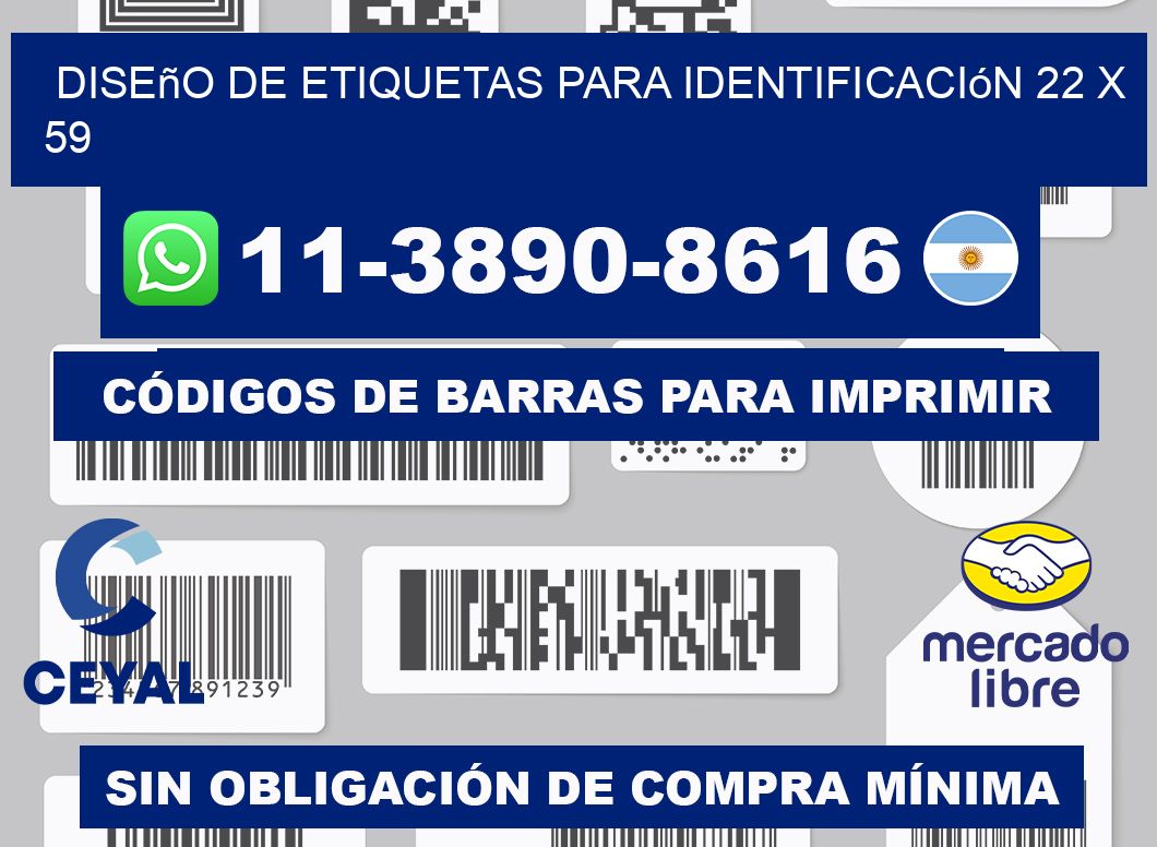 diseño de etiquetas para identificación 22 x 59