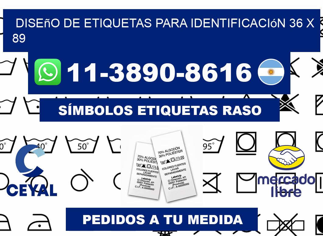 diseño de etiquetas para identificación 36 x 89