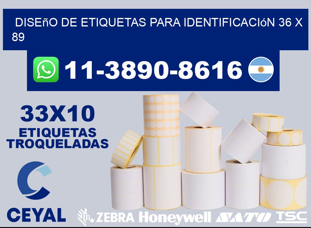 diseño de etiquetas para identificación 36 x 89