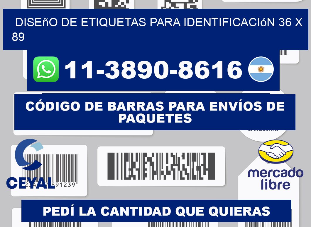 diseño de etiquetas para identificación 36 x 89