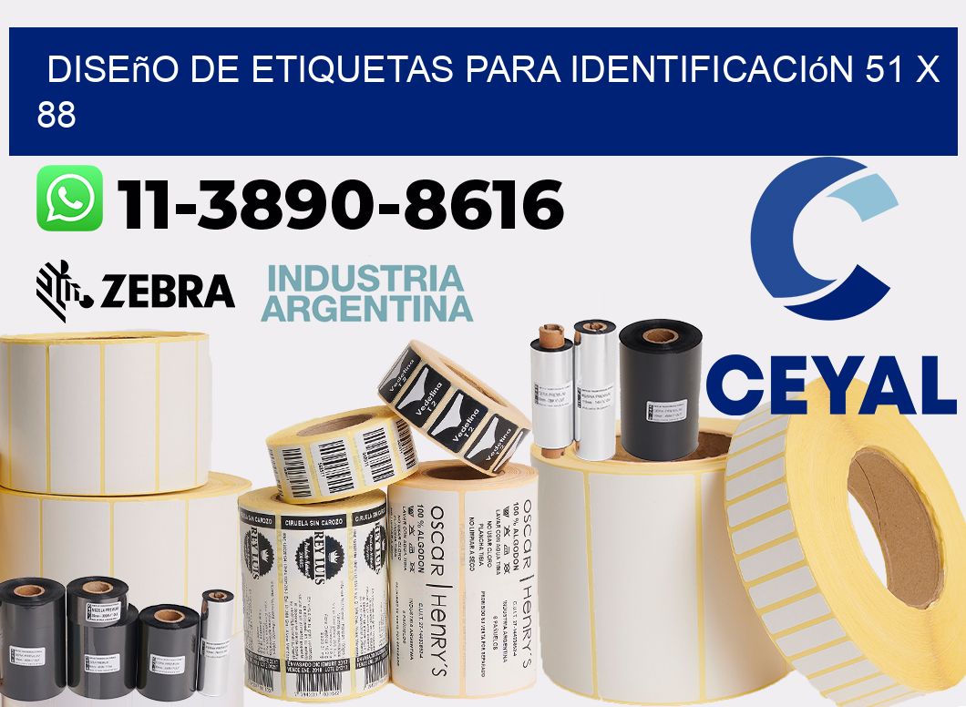 diseño de etiquetas para identificación 51 x 88