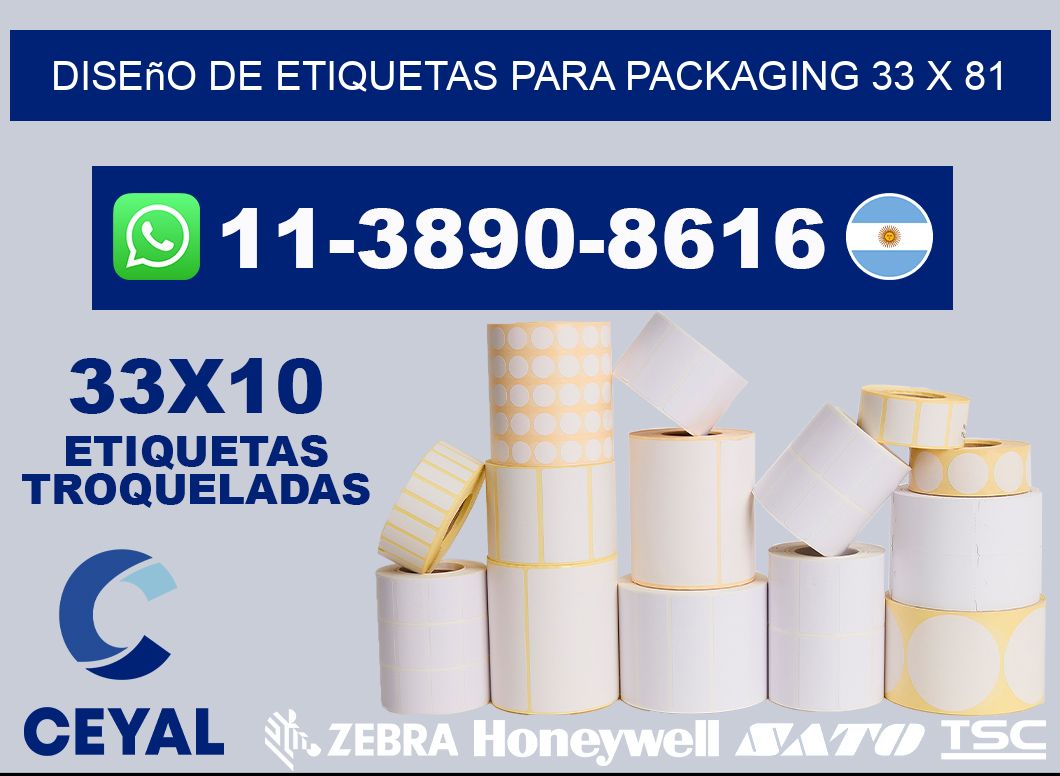 diseño de etiquetas para packaging 33 x 81