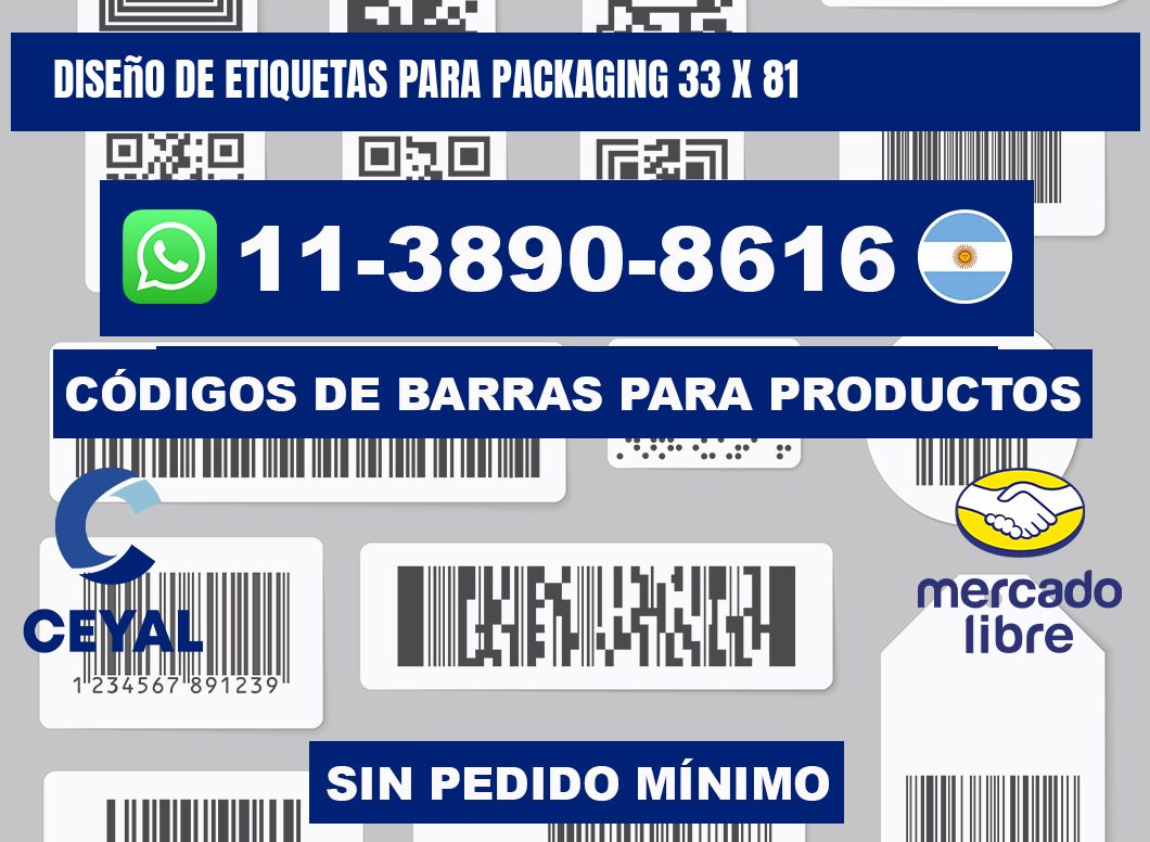 diseño de etiquetas para packaging 33 x 81