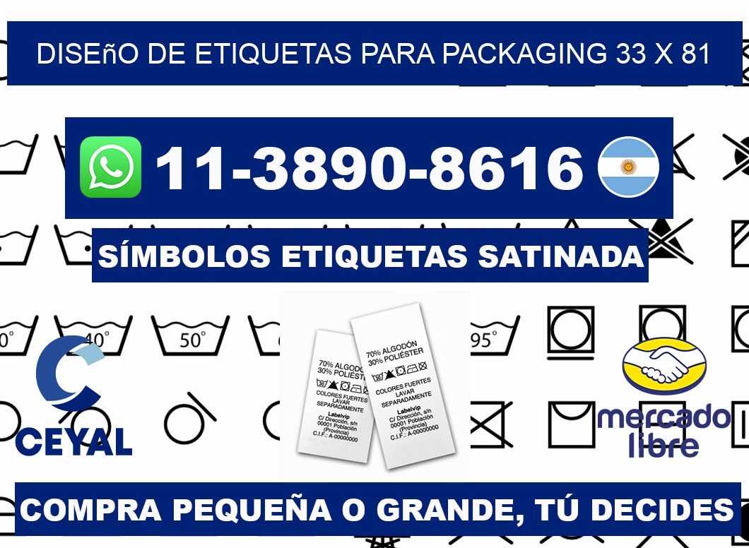 diseño de etiquetas para packaging 33 x 81