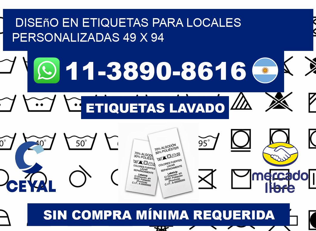 diseño en etiquetas para locales personalizadas 49 x 94