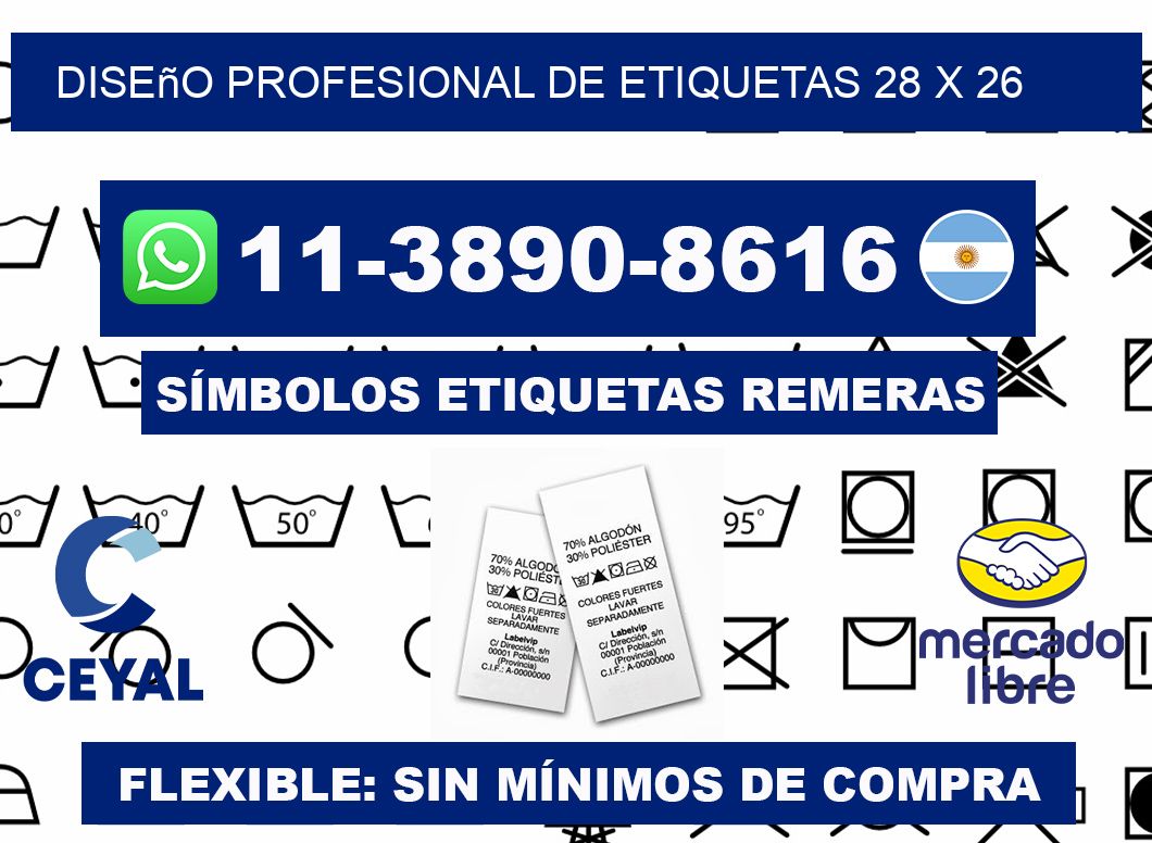 diseño profesional de etiquetas 28 x 26