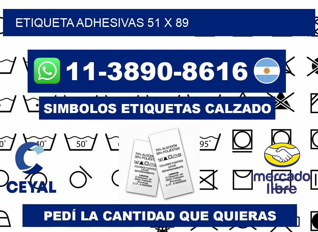 etiqueta adhesivas 51 x 89