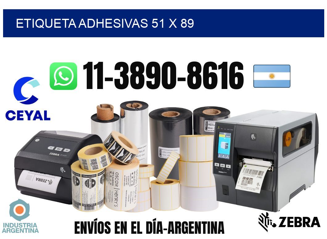 etiqueta adhesivas 51 x 89