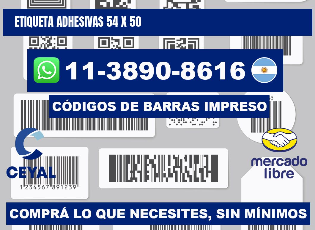 etiqueta adhesivas 54 x 50