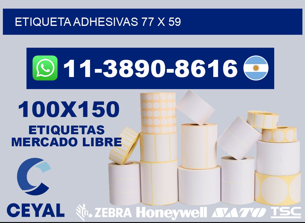 etiqueta adhesivas 77 x 59