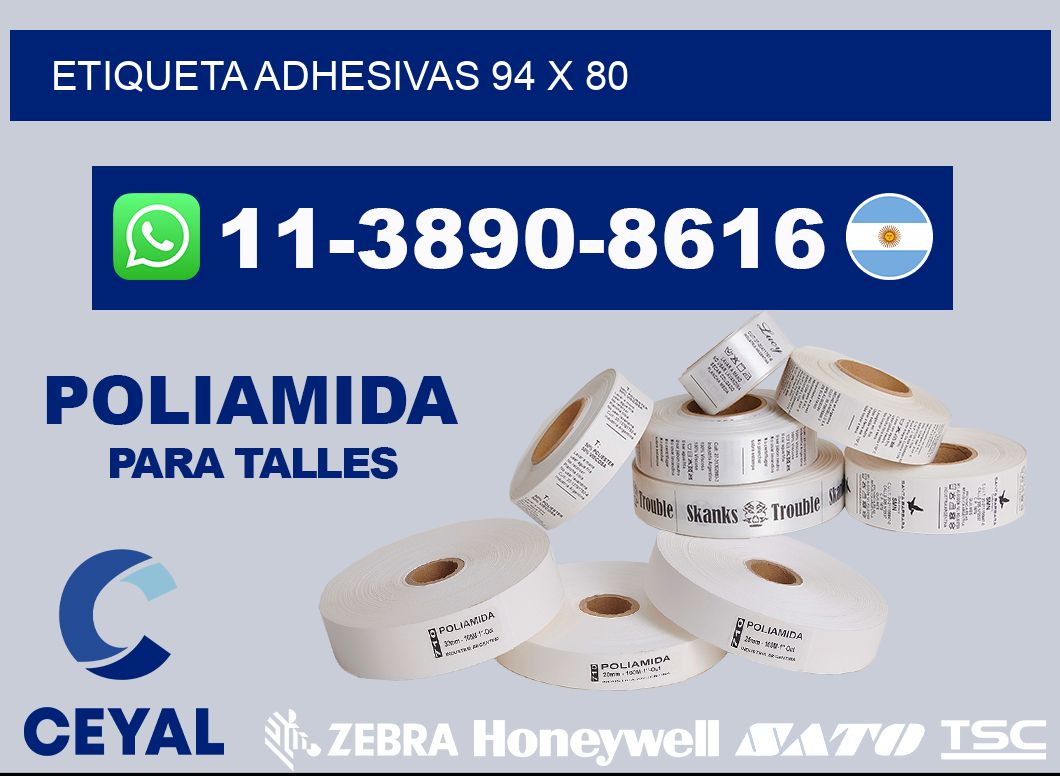 etiqueta adhesivas 94 x 80