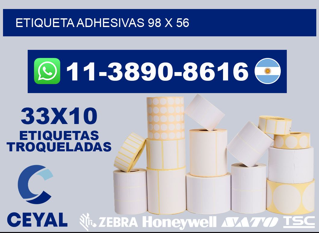 etiqueta adhesivas 98 x 56